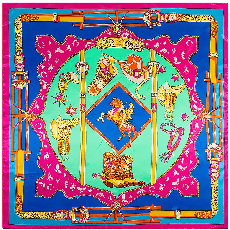 

Luxury Brand Matagorda Lady Scarf Silk Scarves 90cm Belt Horse Assorted Color Fashion Soft Sunscreen Big Hanky Scarfs for Ladies