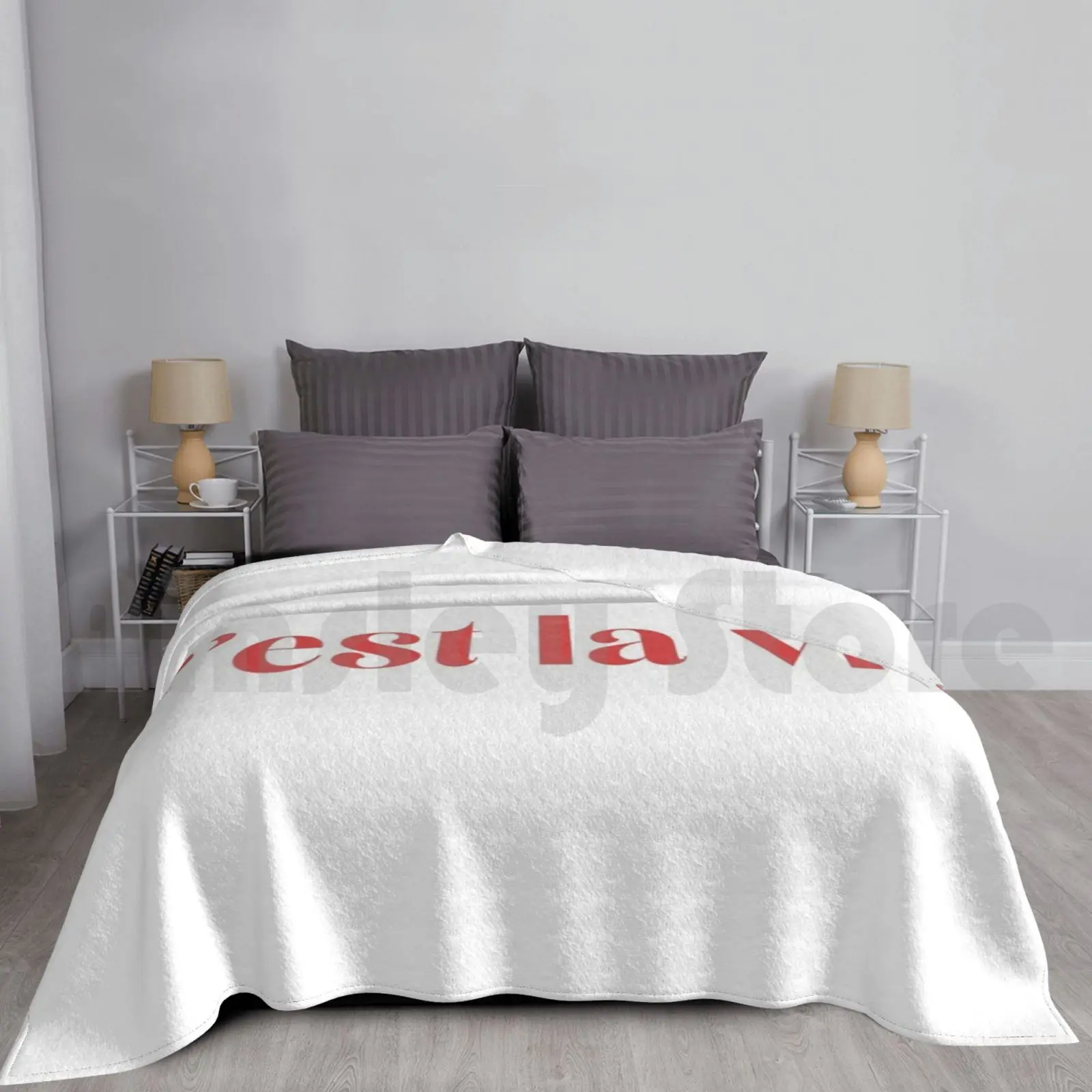 

C'est La Vie-That's Life Blanket For Sofa Bed Travel Its Life French French Words Paris France Thats Life Fun