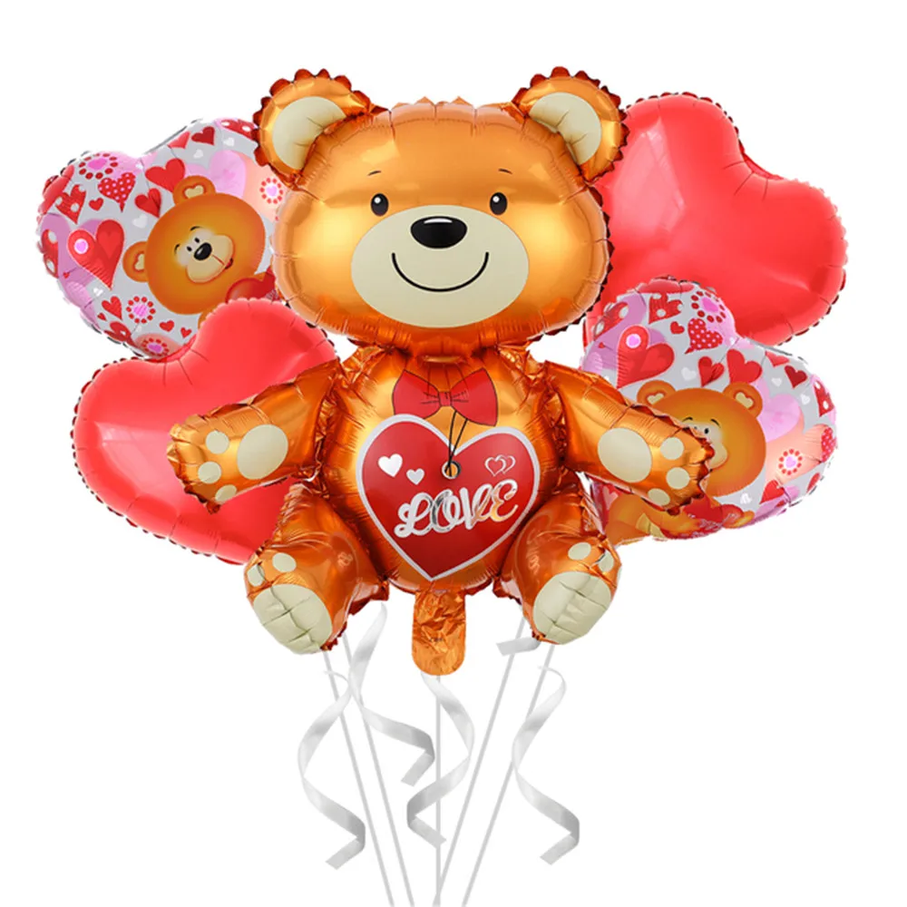 

5pcs/lot Proposal Party Decoration Balloons Set Valentine's Day Love Aluminum Foil Balloon Wedding Decoration Helium Balloon Set