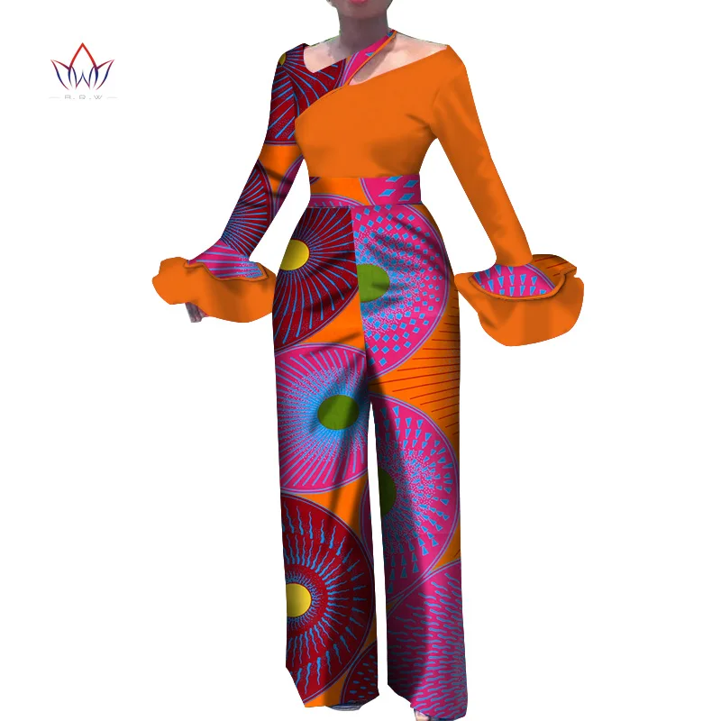 Новые женские африканские комбинезоны с бантиком комбинезон африканская одежда