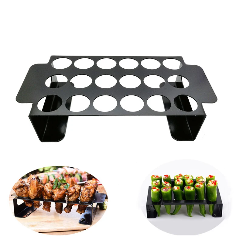 

18 Holes Jalapenos Chili Pepper Grill Rack Stainless Steel Pepper Barbecue Rack Roasting Chili Chicken Legs Wings BBQ Tools