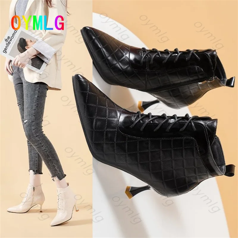 

Plus velvet Martin boots stiletto boots women 2021 autumn and winter new bright leather comfortable high heels women boots