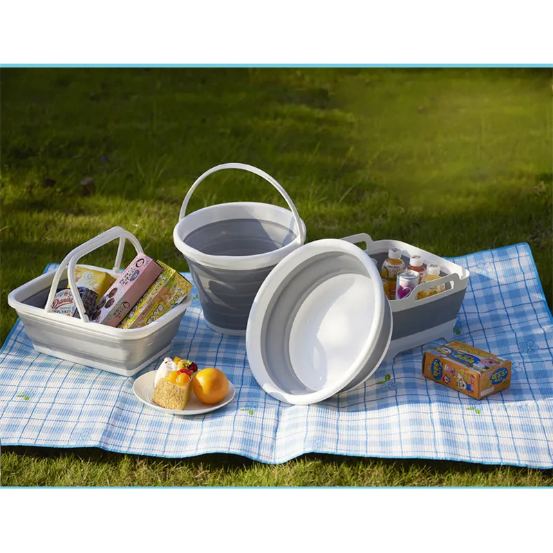 Большой складной контейнер для раковины портативный с фруктами складная