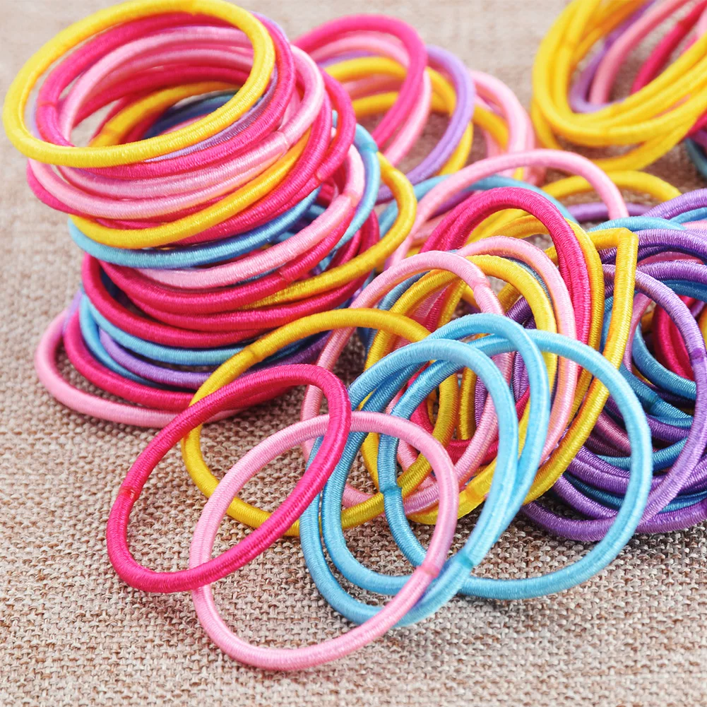 100 шт. Детские резинки для волос карамельных цветов | Дом и сад