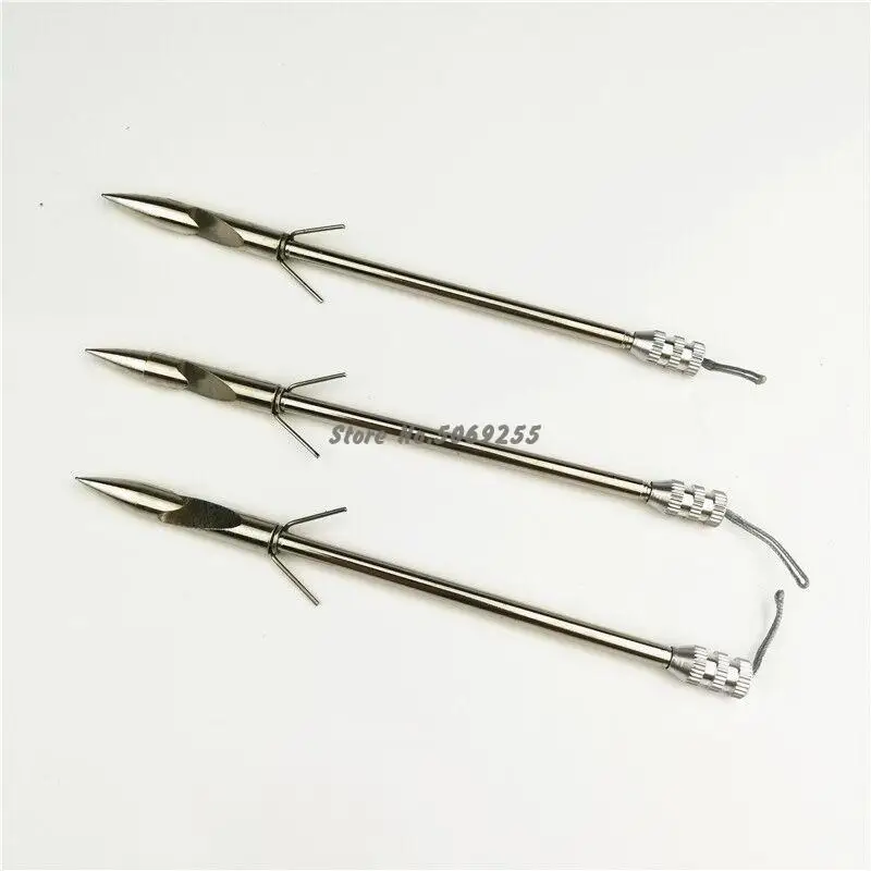 Низкая цена 3 шт. нержавеющая сталь лук рыба рыболовная Рогатка головки