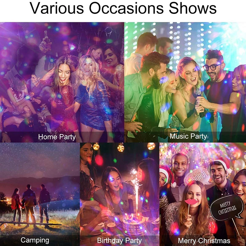 Миниатюрный сценический RGB проекционный шар с USB лампа для дискотеки