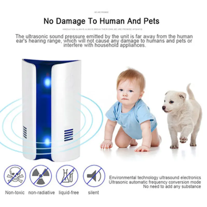 Многофункциональный ультразвуковой репеллент от комаров электромагнитное