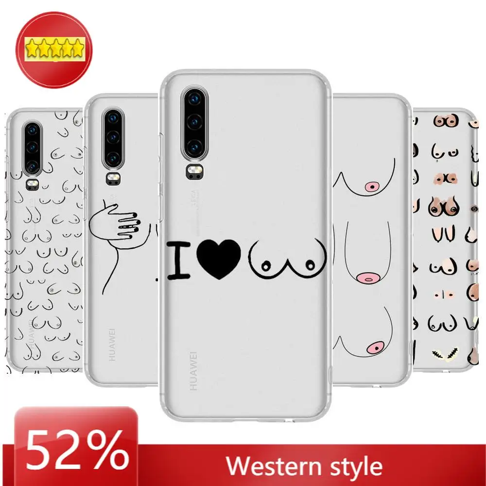 

Minimalist Line Sexy female Anime Phone Case For Huawei p50 P40 P30 P20 P10 P9 P8 Lite E Pro Plus Etui Coque Painting Hoesjes