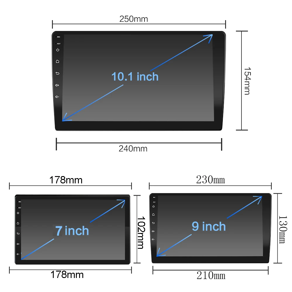 Автомагнитола EQ универсальная мультимедийная система на Android 10 с 7 &quotэкраном 9&quot