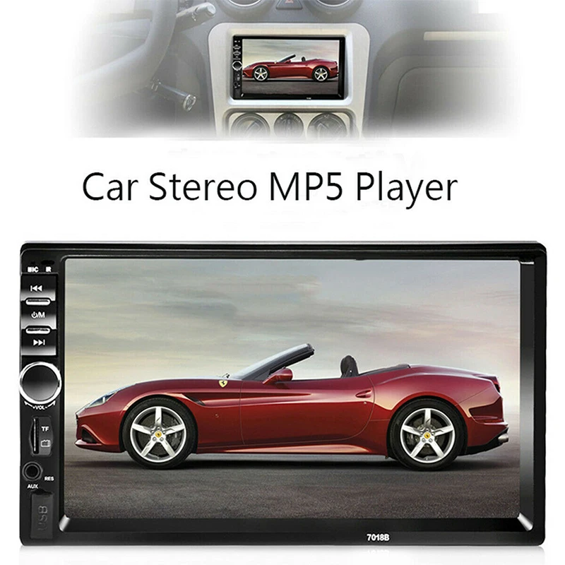 " lcd сенсорный экран автомобильный Радио плеер громкой связи HD 2DIN Bluetooth Авто Радио для стерео-Радио автомобильной MP5 плеер FM/USB 2,0 Камера заднего вида