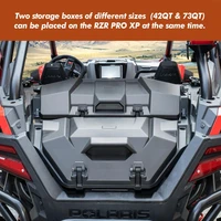 utv storage rear cargo box for polaris rzr pro xp 4 large box black high quality polypropylene 73 qt rzr pro xp 4 2020 2021