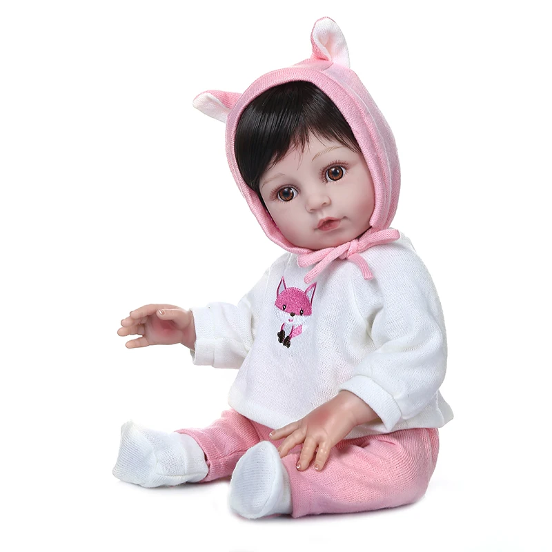 NPK 48 см полное тело Мягкие силиконовые реалистичные гибкие reborn baby doll Премиум размер Очаровательные милые куклы Рождественский подарок