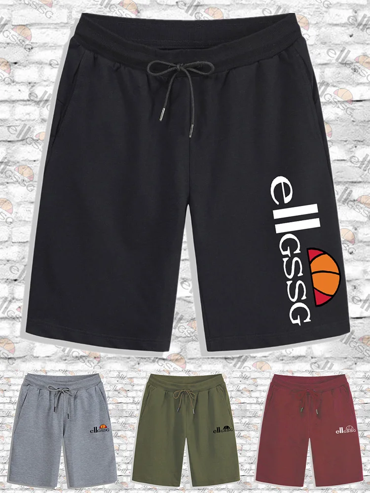 

Men's summer sports breathable shorts high-quality sports pants solid color letter printing men's casual fitness exercise shorts