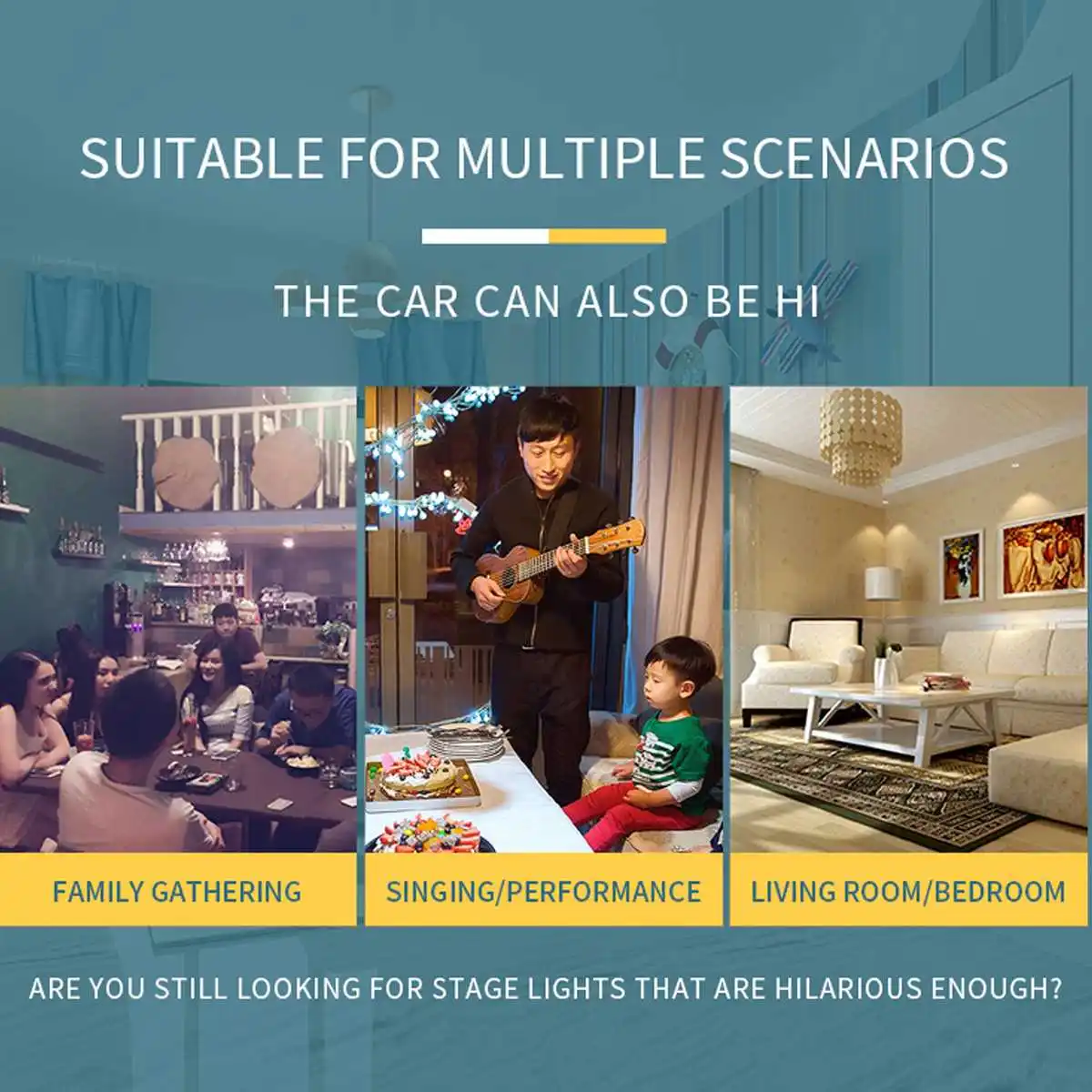 

64 Patterns RGB Stage Lights Voice Control Music Led Disco Light Party Show Laser Projector Lights Effect Lamp with Controller