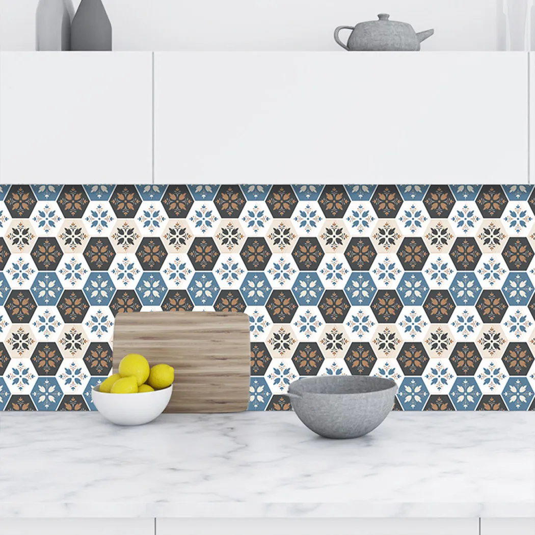 

20cm*20cm*6pcs Mosaic Tile Wall Stickers For Kitchen Bathroom 20*20cm PVC Waterproof *100% Brand New And High Quality