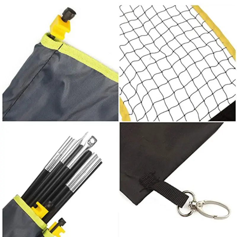 

Portable Badminton Net with Stand Carry Bag, Folding Volleyball Tennis Badminton Net Easy Setup for for Outdoor/Indoor