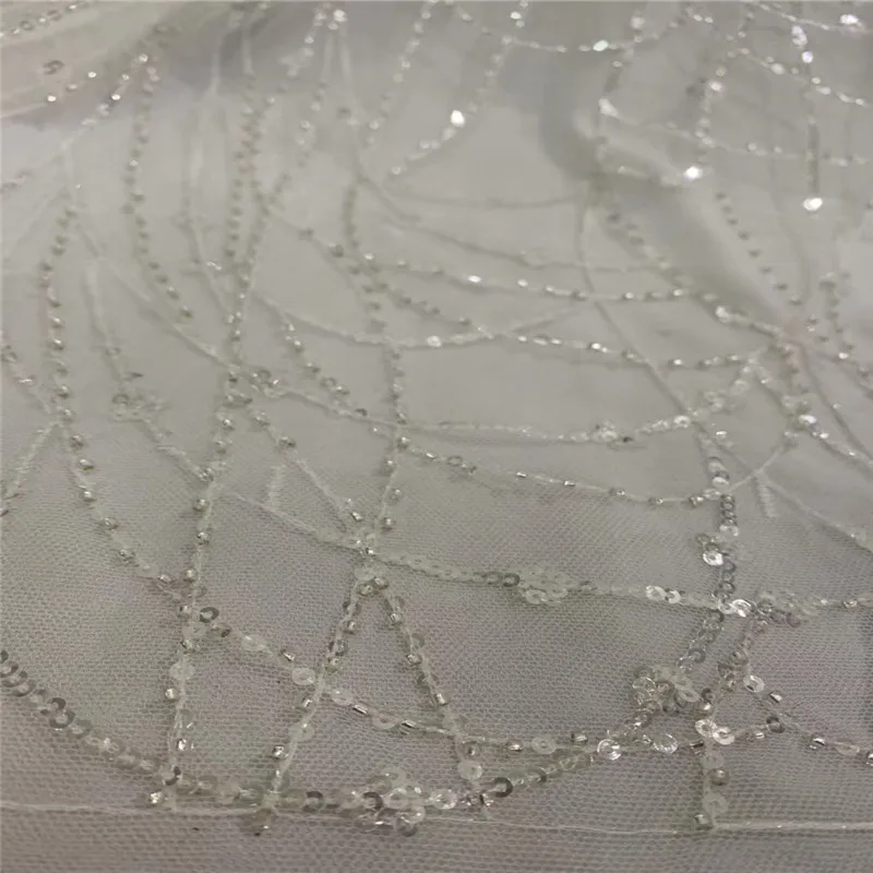

Newest French Net Lace Fabric 2019 Latest African Lace 3D fabric With Sequins Womens Embroidered lace tulle lace fabric jh66-460
