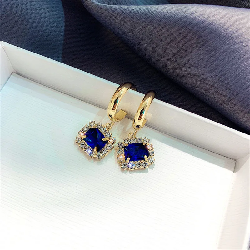 Женские Геометрические серьги-капельки FYUAN маленькие круглые серьги зеленого и