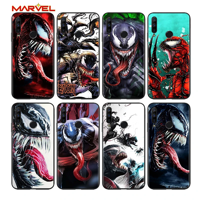 

Venom Marvel cool for Huawei Honor 30 20 10 9S 9A 9C 9X 8X MAX 10 9 Lite 8A 7C 7A Pro Silicone Black Phone Case