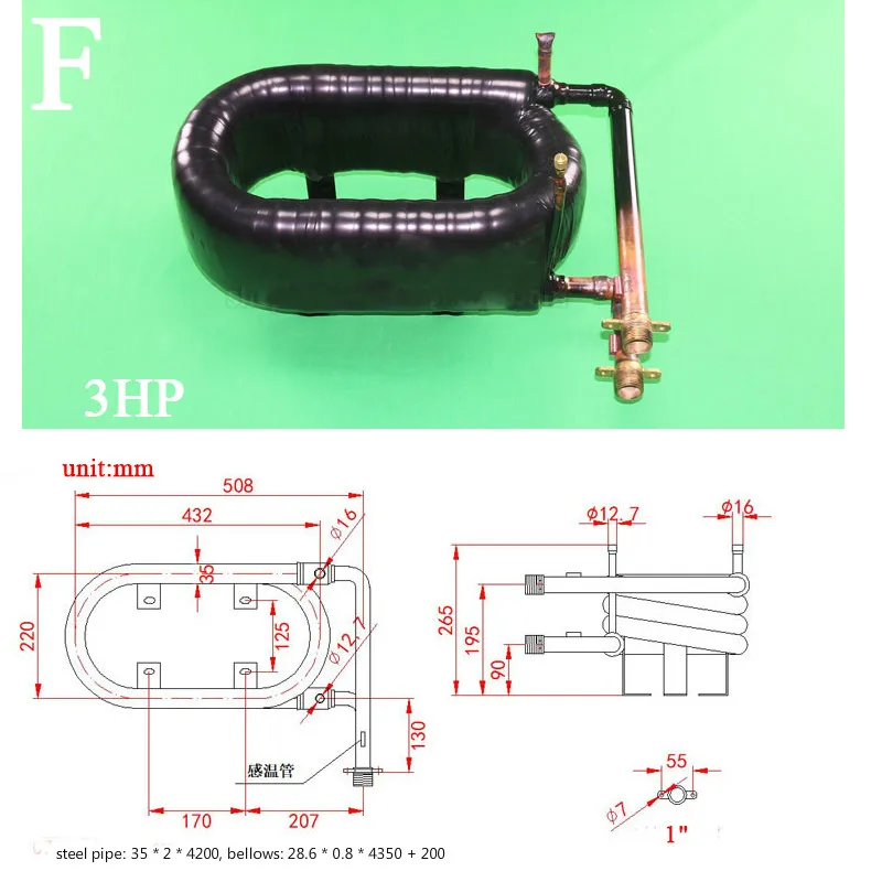 1 шт тепловой насос с передачей тепла теплообменник конденсатора электрическое