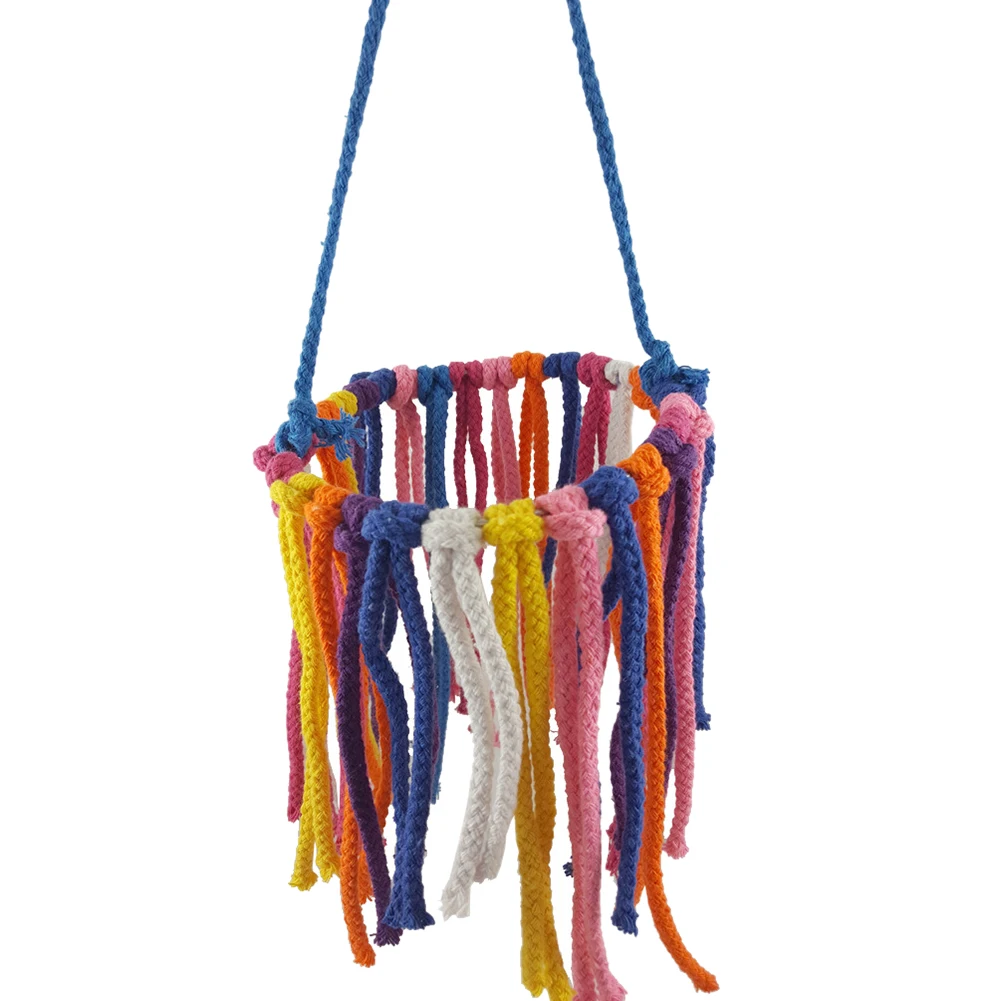 

Pet Bird Parrot Toy Cotton Rope Chewing Bite Hanging Cage Swing Climb Chew Toys for Small Medium Parrot