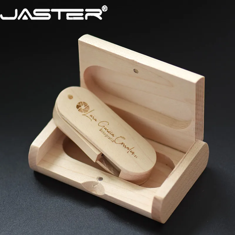 JASTER Деревянный вращающийся USB+ флип-бокс для ручки(более 10 шт бесплатный логотип) USB 2,0 4 ГБ 8 ГБ 16 ГБ 32 ГБ 64 ГБ USB флеш-накопитель