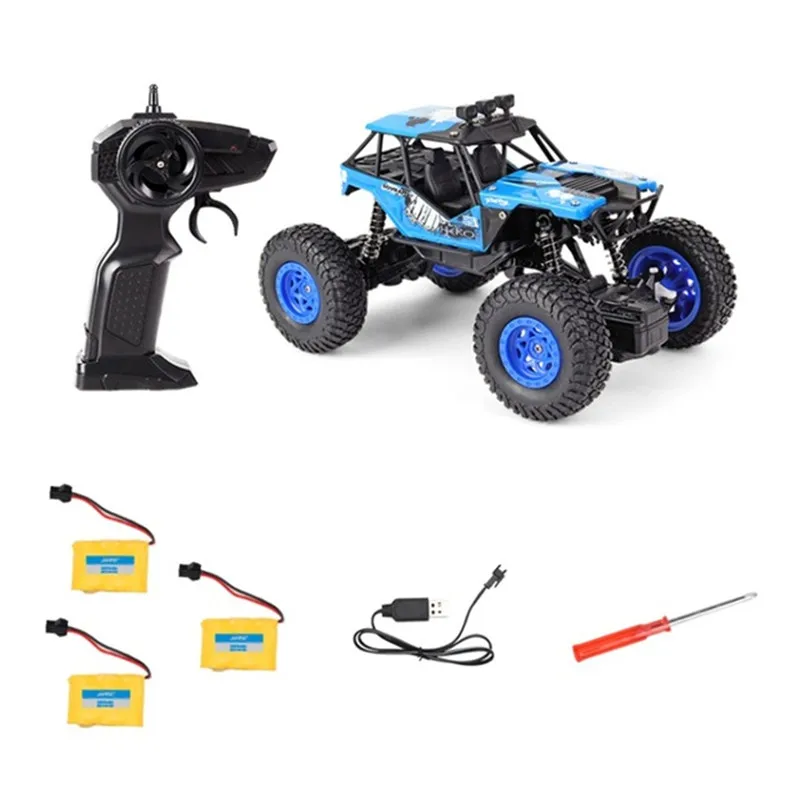 

High Simualtion Racing Car Toy Short-Course Racing 2.4G Remote Control Truck Crawler Off-Road Climbing Vehical With 3 Battery