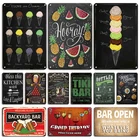 Коктейльный бар открытый металлический постер жестяной знак винтажный ром Тики Бар Настенный декор ретро кухня металлическая пластина декоративные аксессуары