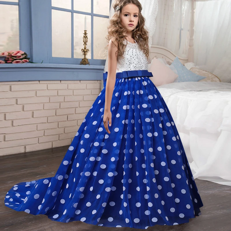 Summer Girls Party Dresses for 3-13 Years teens Little Flower Girl Beaded Birthday First Communion | Детская одежда и обувь