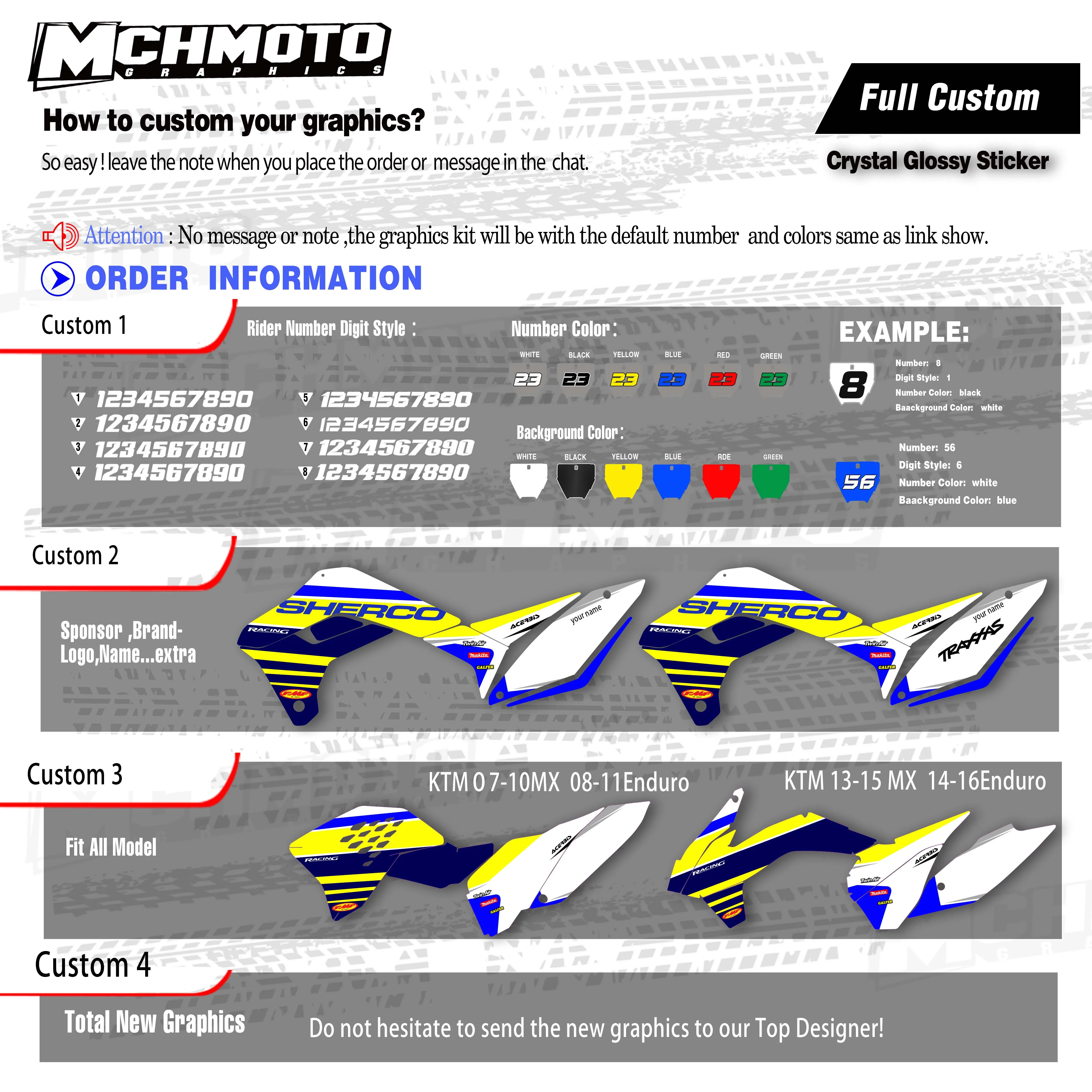 MCHMFG наклейка для Sherco SE сиг SER 125 250 300 450 2017 2018 2019 2020 мотоцикл на обтекатель