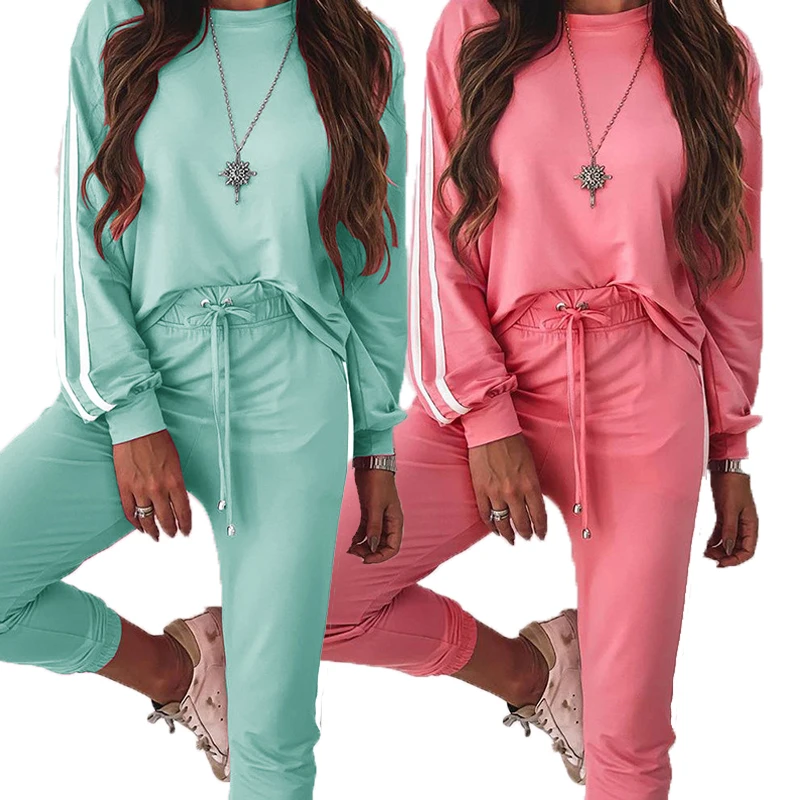 

Fashion New Women's Home Clothes Long-sleeved Sportswear Running Clothes Hooded Sweatshirts Trousers Two-piece