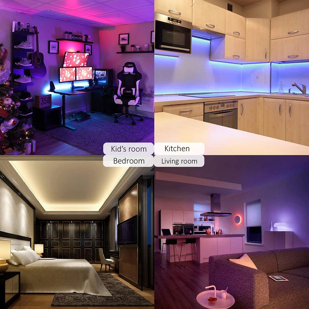 

Creative WiFi LED Strip Light Waterproof Lighting Tape Flexible Remote Control Lamp TV Background Cupboard Wardrobe Decor