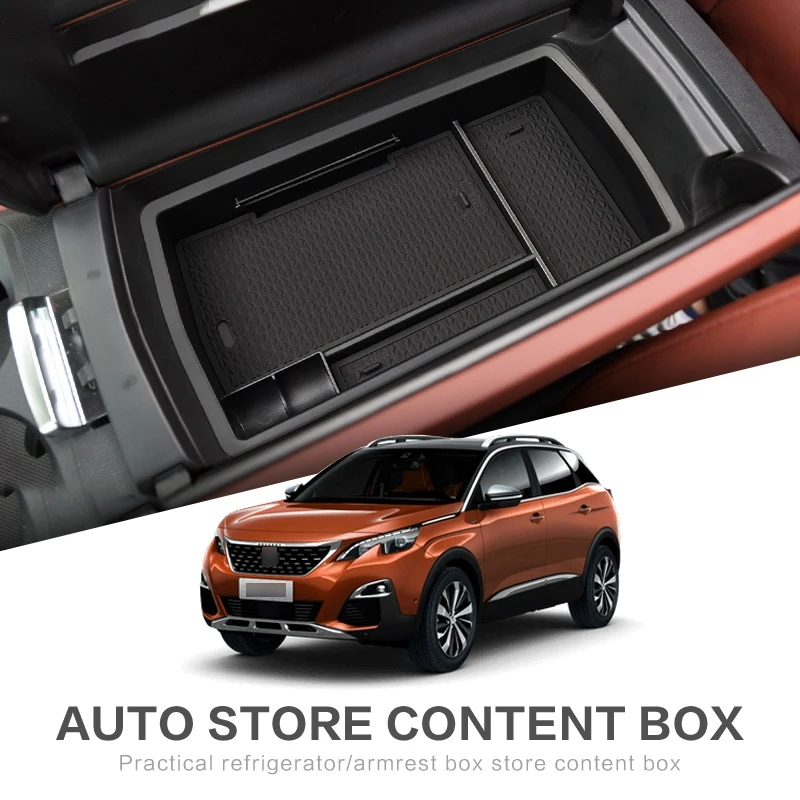 

Armrest Box Storage Stowing Tidying for Peugeot 3008 4008 5008 2017-2020 MK2 3008GT GT Car Organizer Accessories