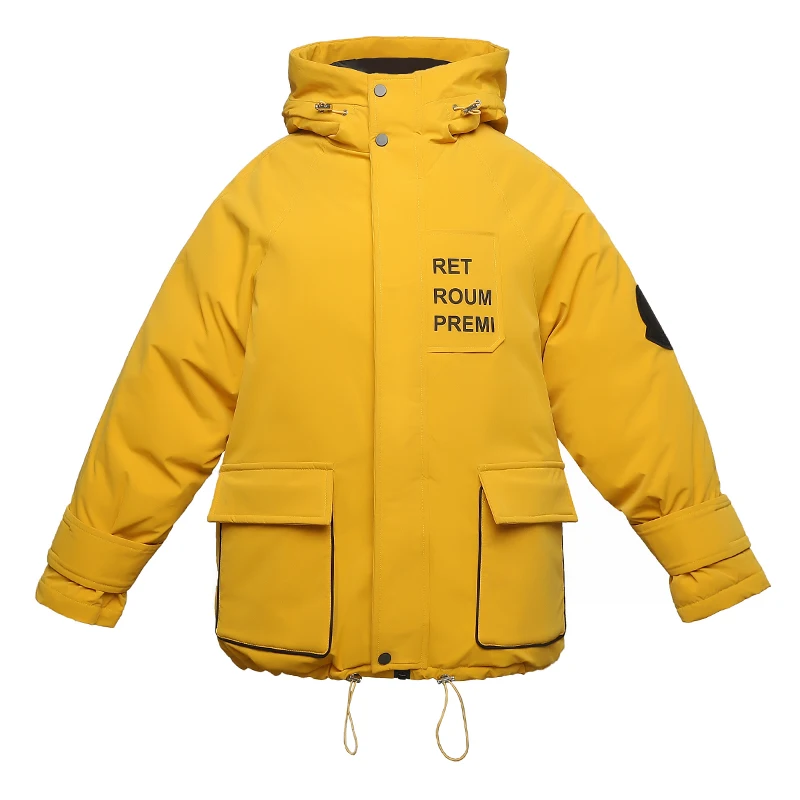 2020 Women Coat Letter Outewear Hooded Parkea Jacket Winter Female Thick Warm Pocket Jacket Parkas