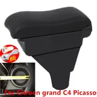 Подлокотник для Citroen grand C4 Picasso, двухслойная Центральная подлокотник с USB-зарядкой и контейнером для хранения, пепельница, аксессуары