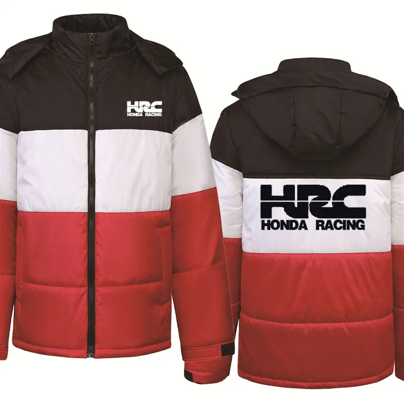 

2021NEW Winter Fashion Hoodies Men HRC Car Logo Print Keep warm Casual Sweatshirt Mens zipper Jacket Plus velvet thickening