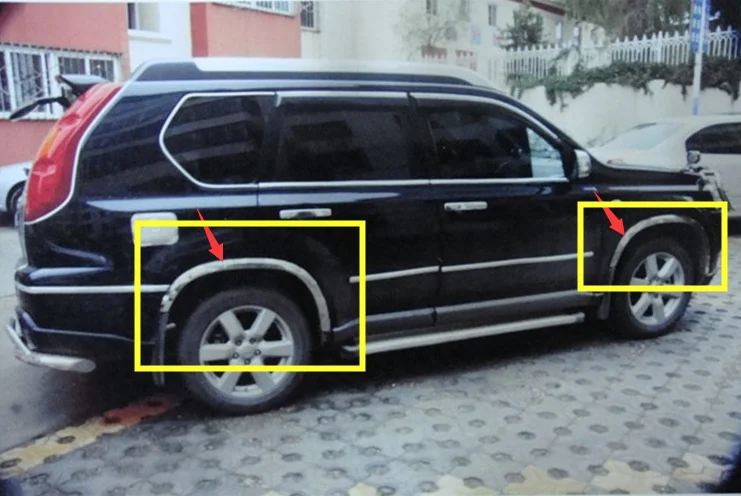 

Car Styling For Nissan X-Trail T31 2008-2013 Stainless steel car wheel eyebrow trim strip trim