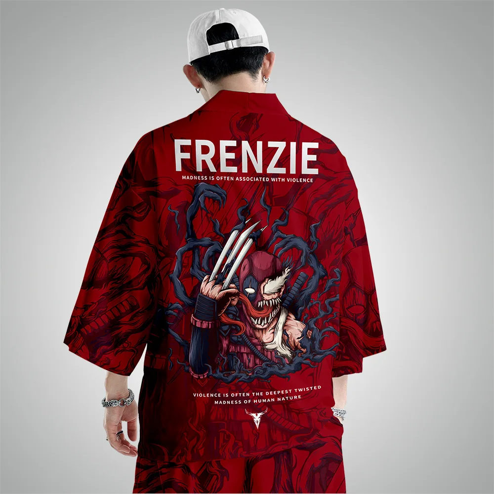 

Anime Printed Japanese Cardigan Men Women Haori Yukata Male Samurai Costume Jacket Shirt Coat Chinese Robe Oversize 6XL