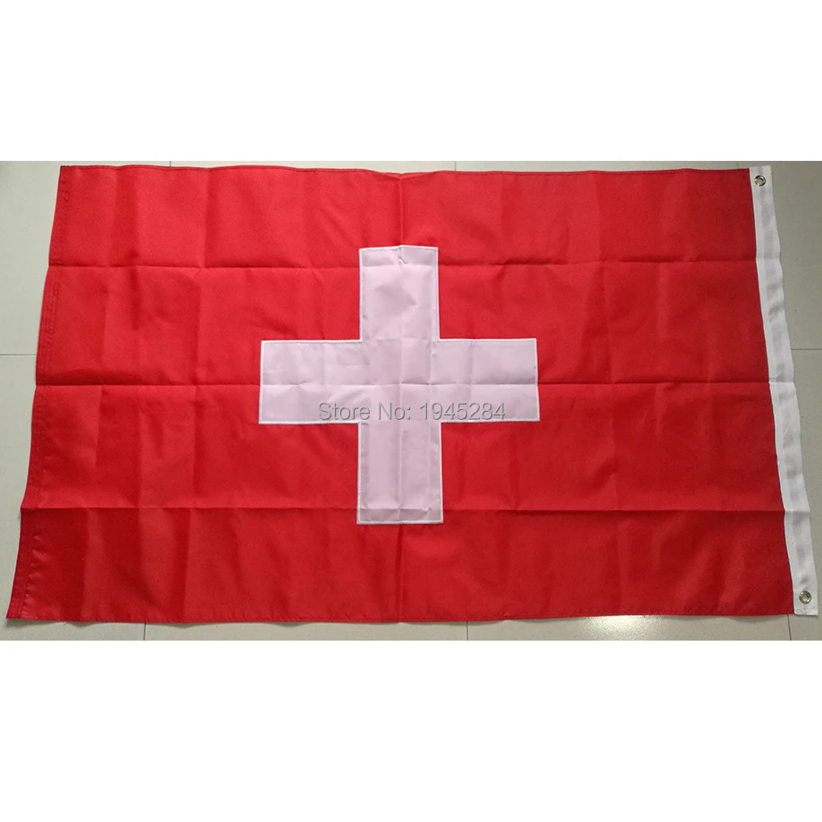 Двусторонний вышитый Швейцарский флаг национальный мира баннер со страной ткань