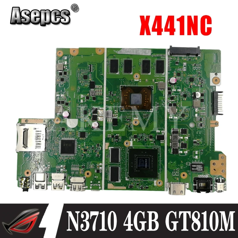 

X441NC Motherboard Mainboard For Asus X441N X441NC Motherboard Test OK N3710 CPU 4GB-RAM GT810M