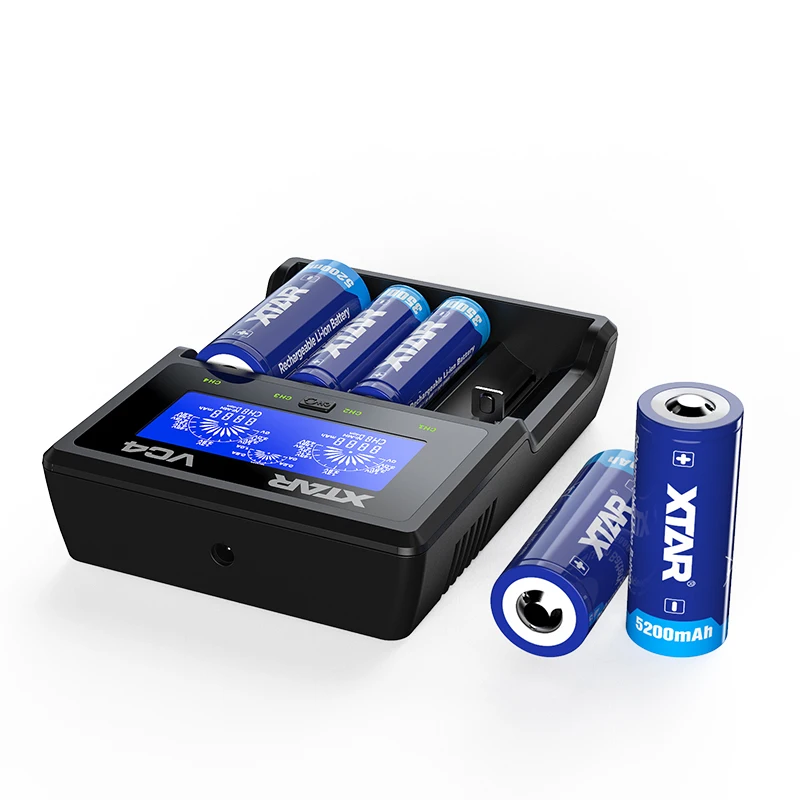 XTAR ЖК-дисплей USB Зарядное устройство VC4 10440 16340 14500 14650 17670 18350 18490 18500 18700 26650 22650 20700 21700 18650 Батарея Зарядное устройство