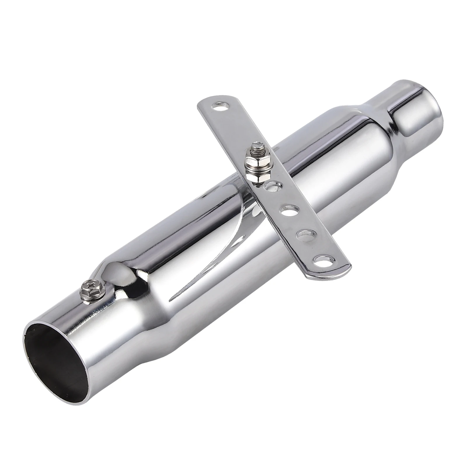 Justech 1 шт. универсальная выхлопная труба для Кафе Racer и Bobber 12 Дюймов серебряная