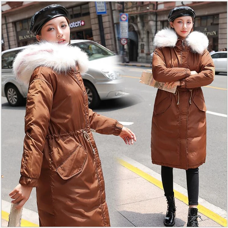 

2019 winter jacket women casual with fur collar Winter coat Women down cotton parka female Hooded warm overcoat Z191