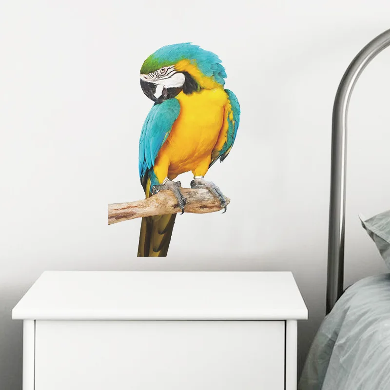 

Multicolor Parrot Wall Stickers for Living room Bedroom Kids rooms Wall Decor Nursery Decor Sticker Home Decoration Art Murals