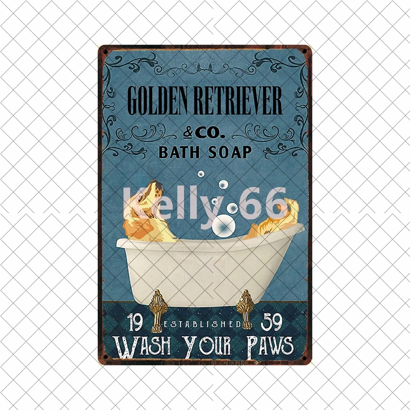 [Kelly66] ванная для собак мыло ты мое солнце с золотой жестяной металлической