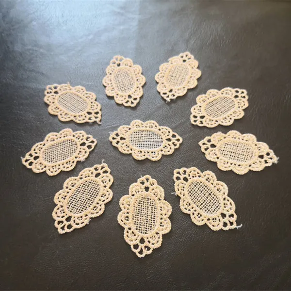 10 х Золотая шелковая нить вышивка кружево цветок Кружевная аппликация сделай сам