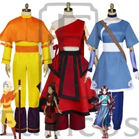 anime avatar the last airbender katara fire nation aang cosplay costume adult women halloween carnival high quality clothes