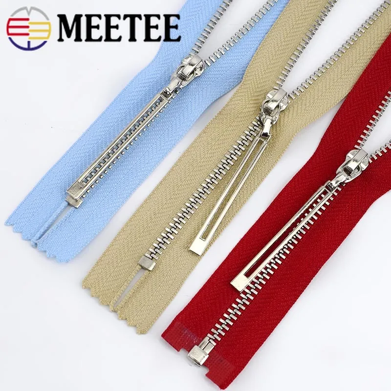 Meetee 5 шт. 20/40/70 см закрытый открытый конец 3 # металлическая молния с серебряными