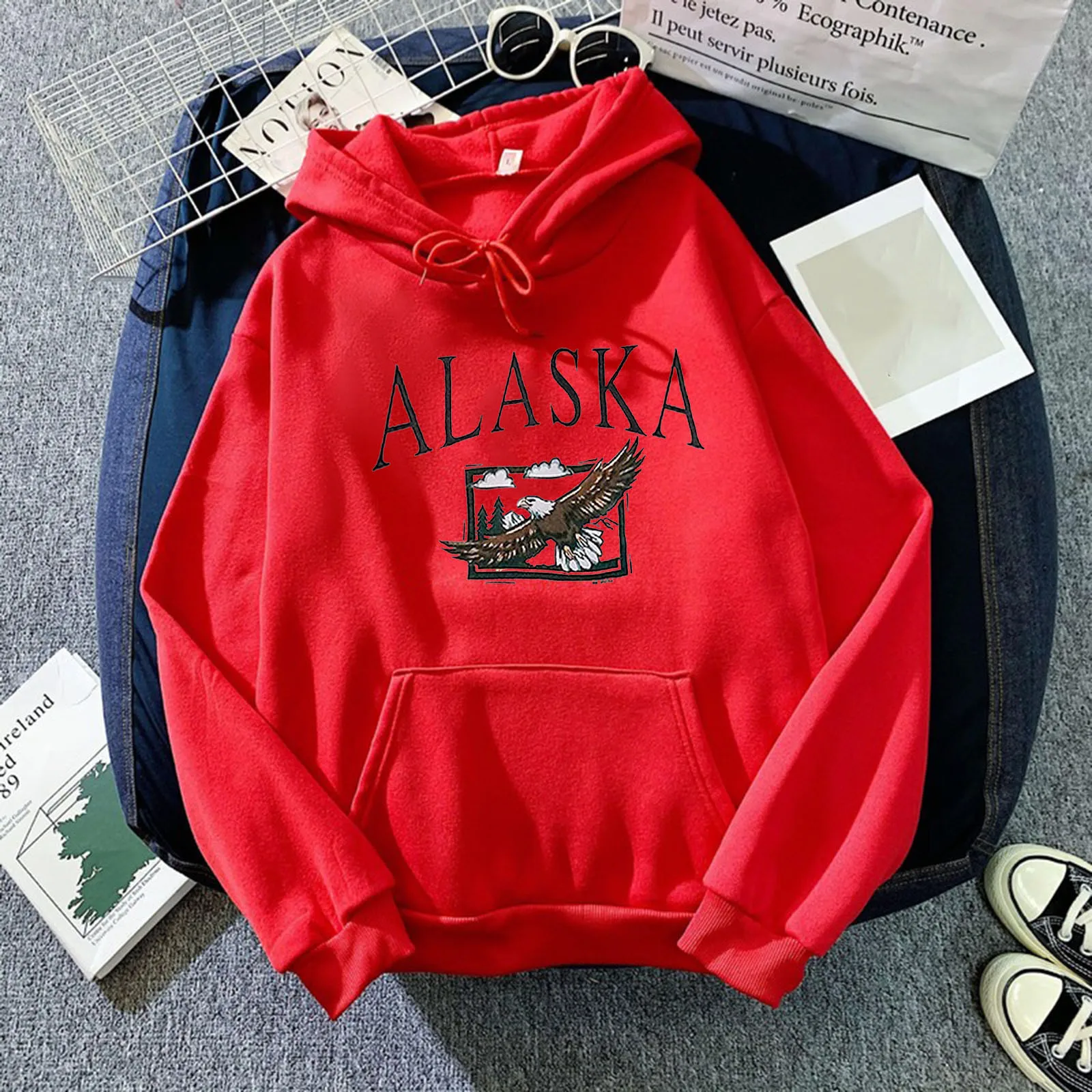 Harajuku Cute Printed Hoodies Women Print Long-sleeve Sweatshirt Casual Blouse Pullover Streetwear Loose Sweatshirts Moletom