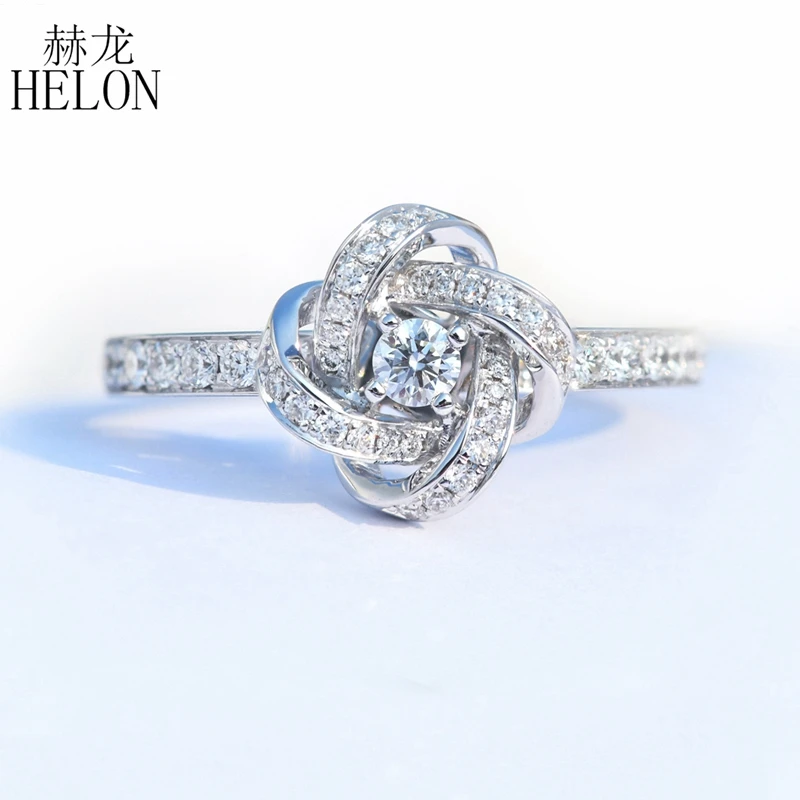 

HELON, 18 К, белое золото, 0.38CT, сертифицировано H/SI, круглая огранка, натуральные бриллианты, обручальное кольцо для женщин, модное ювелирное изде...